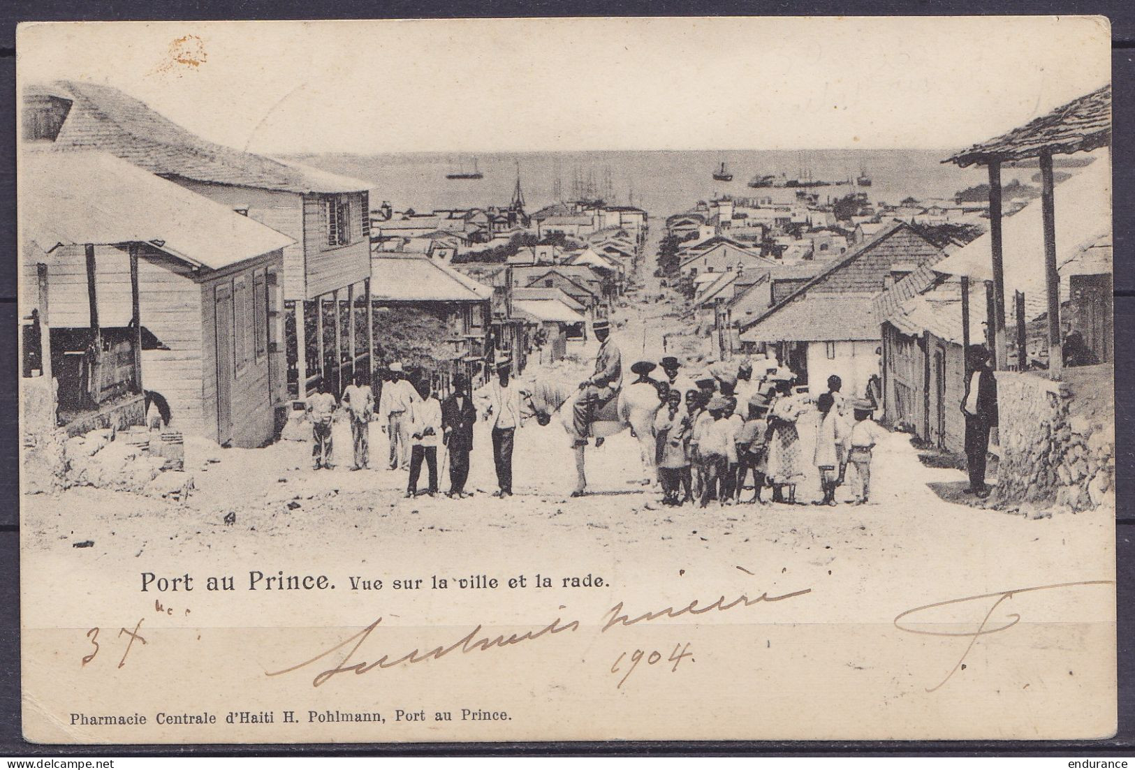 Haïti - CP "Port Au Prince" Affr. 2c Càd "AMSTERDAM W.INDIE /15 DEC 1905/ NEDERL. PAKET…" Pour PARIS France "via New-Yor - Haiti