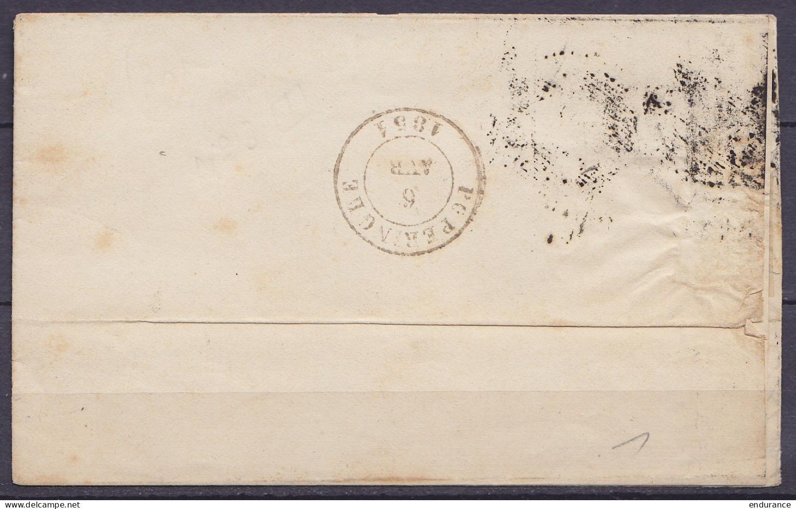 L. Affr. Paire N°3 P2 Càd ALOST /5 AVRIL 1851 Pour POPERINGHE (au Dos: Càd Arrivée POPERINGHE) - 1849-1850 Medaglioni (3/5)