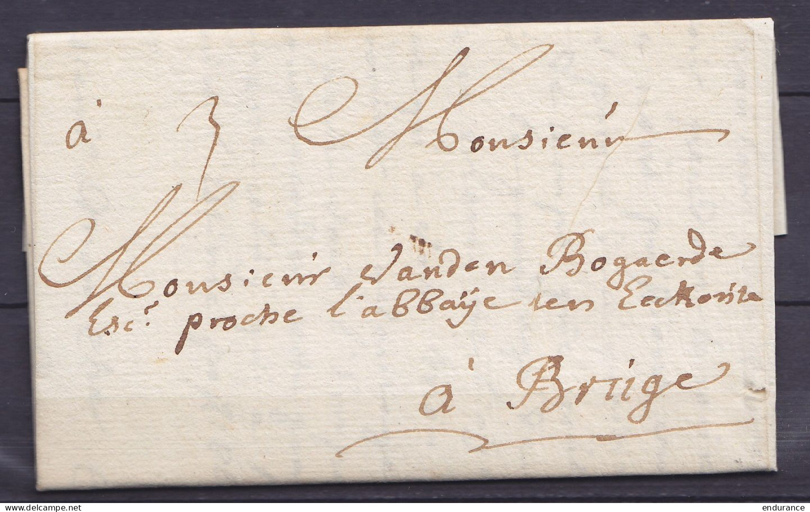 L. Datée 17 Avril 1721 De YPRES Pour BRUGES - Port "3" - 1714-1794 (Pays-Bas Autrichiens)