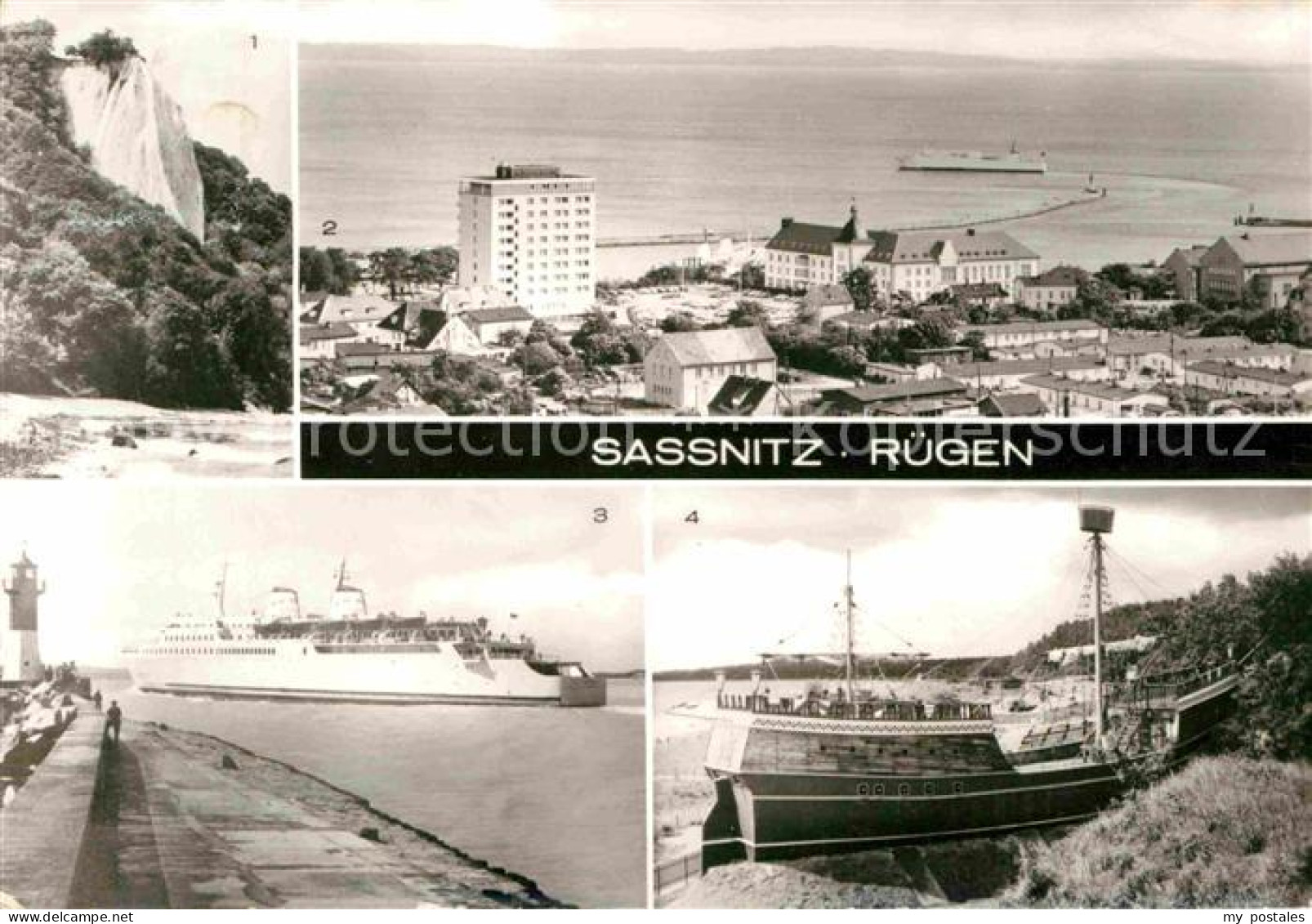 72728469 Sassnitz Ostseebad Ruegen Koenigsstuhl Kreidefelsen Faehrhafen Eisenbah - Sassnitz