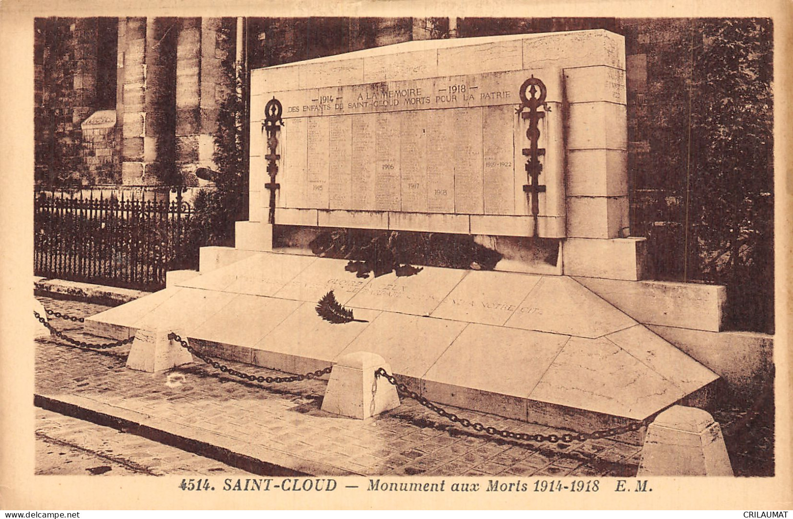 92-SAINT CLOUD MONUMENT AUX MORTS-N°5141-E/0025 - Saint Cloud