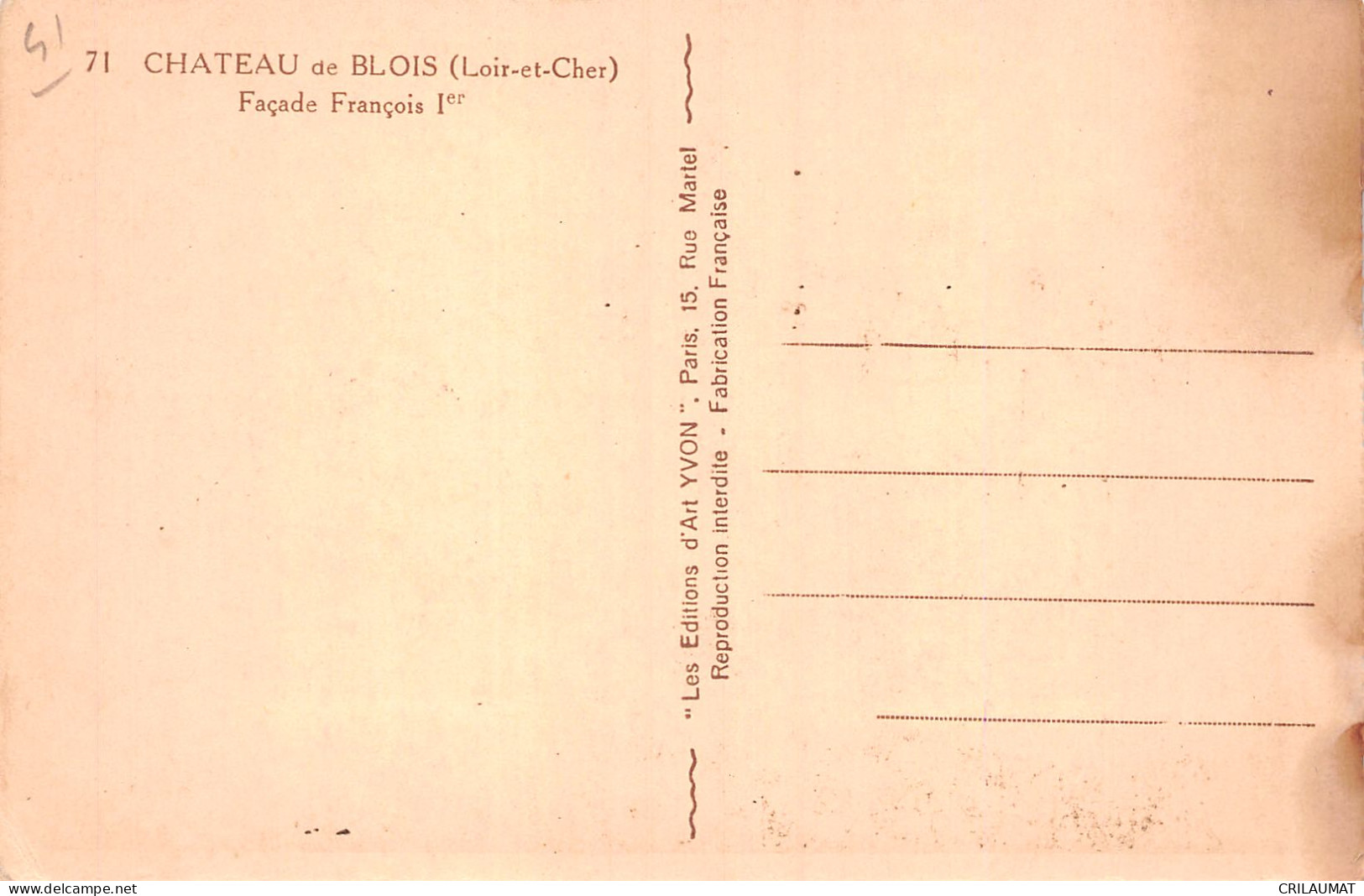 41-BLOIS LE CHÂTEAU-N°5141-D/0389 - Blois