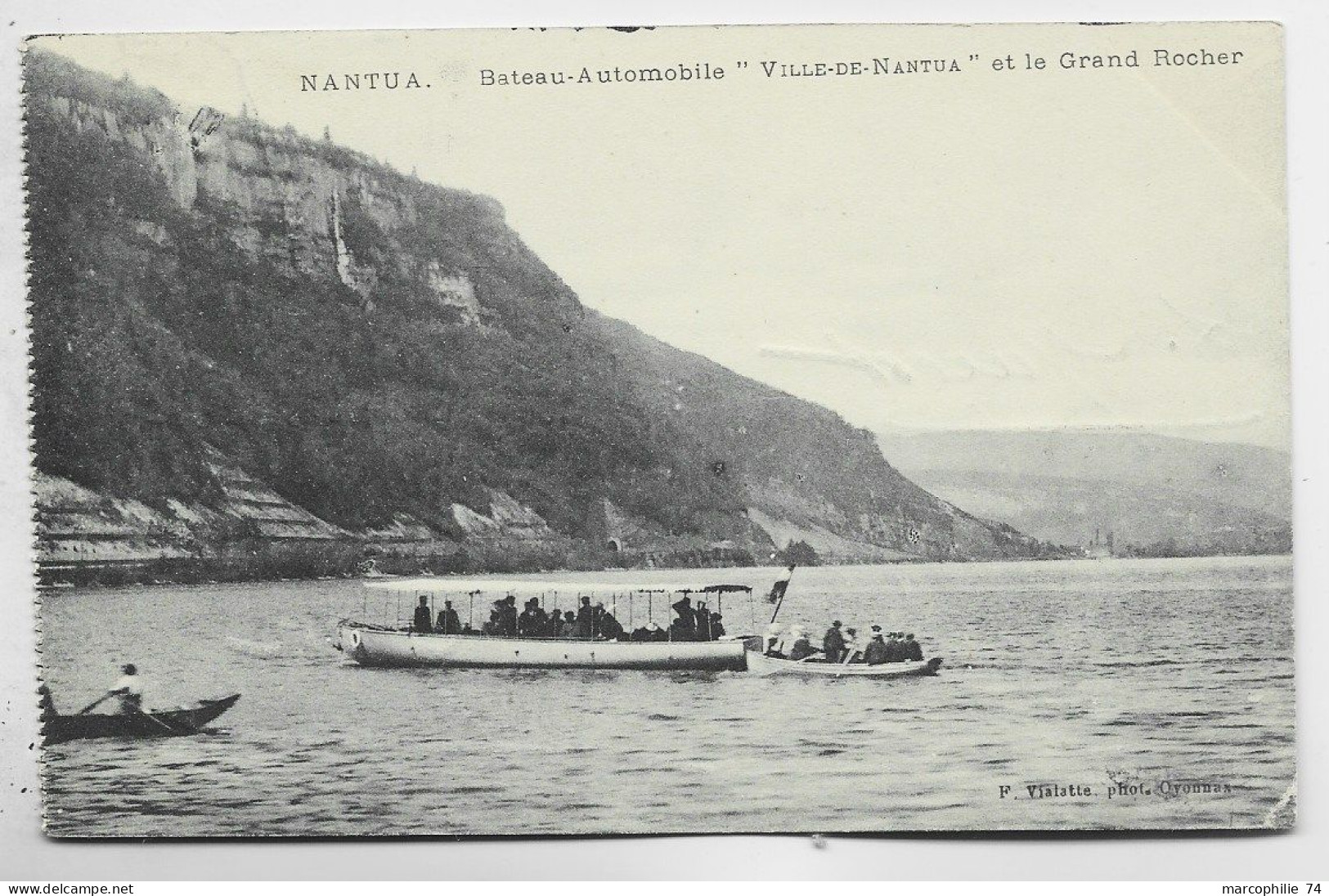 NANTUA AIN BATEAUX AUTOMOBILES VILLE DE NANTUA ET LE GRAND ROCHER - Nantua