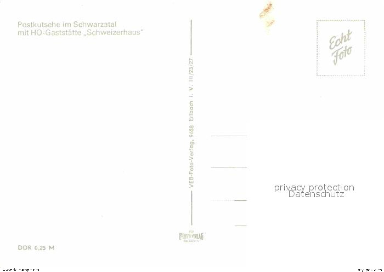 72728028 Schwarzatal Postkutsche Mit HO Gaststaette Schweizerhaus Rudolstadt - Rudolstadt