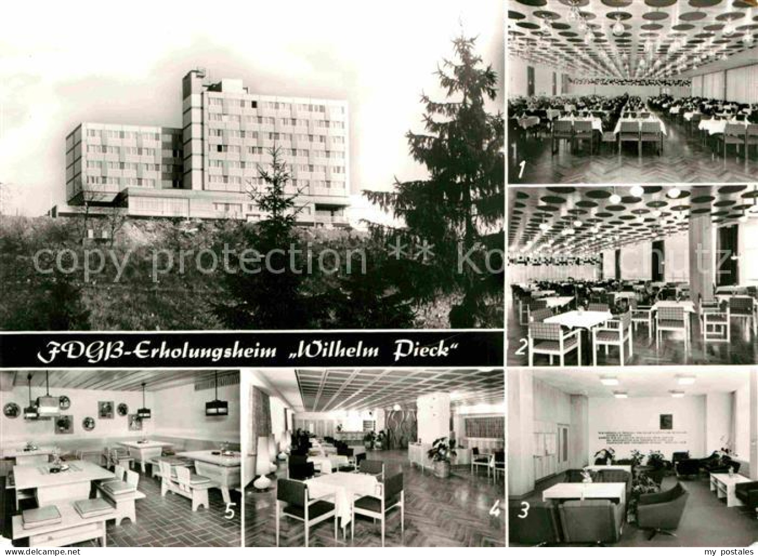 72727934 Finsterbergen FDGB Erholungsheim Wilhelm Pieck Speisesaal Restaurant Ta - Sonstige & Ohne Zuordnung