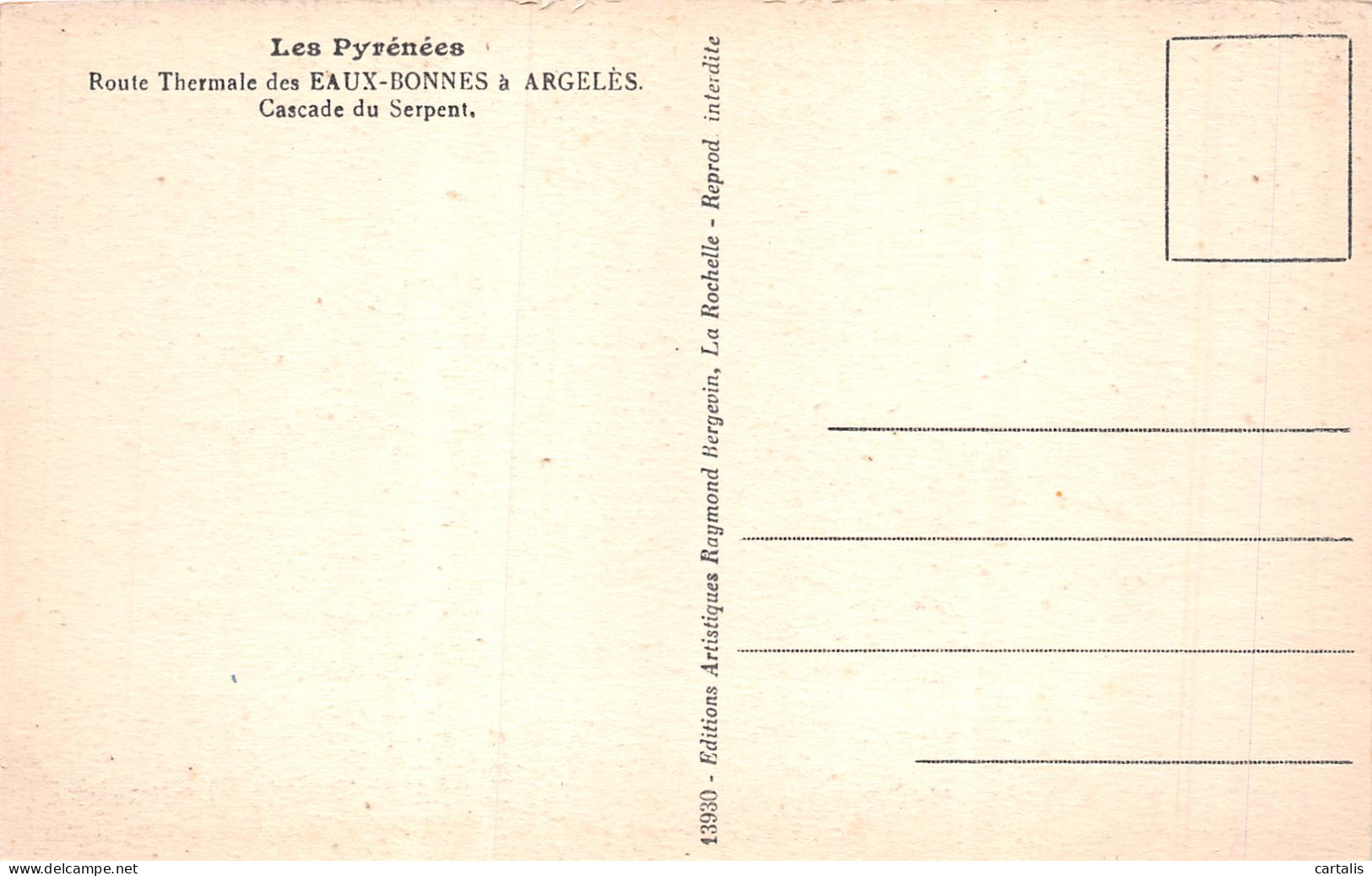 64-PYRENEES CASCADE DU SERPENT-N°4194-B/0227 - Autres & Non Classés