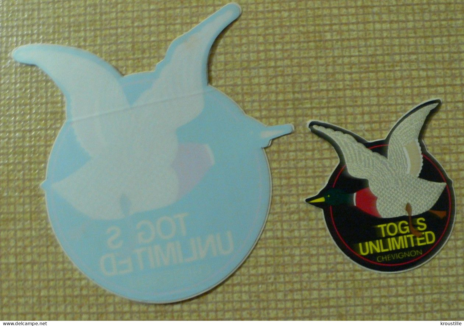 LOT DE 2 AUTOCOLLANTS TOG'S UNLIMITED - MODE / CANARD - Stickers