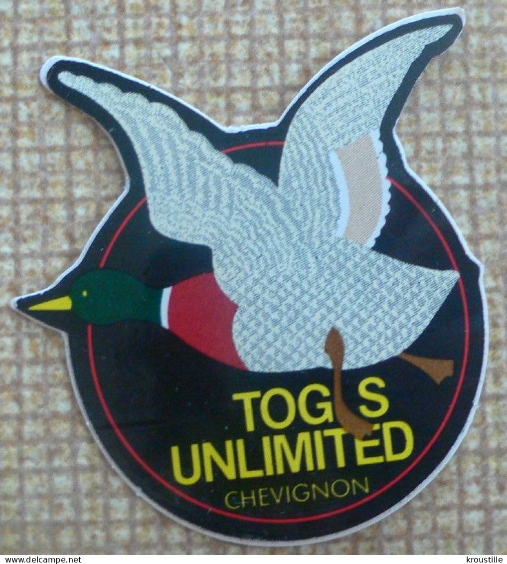 LOT DE 2 AUTOCOLLANTS TOG'S UNLIMITED - MODE / CANARD - Stickers