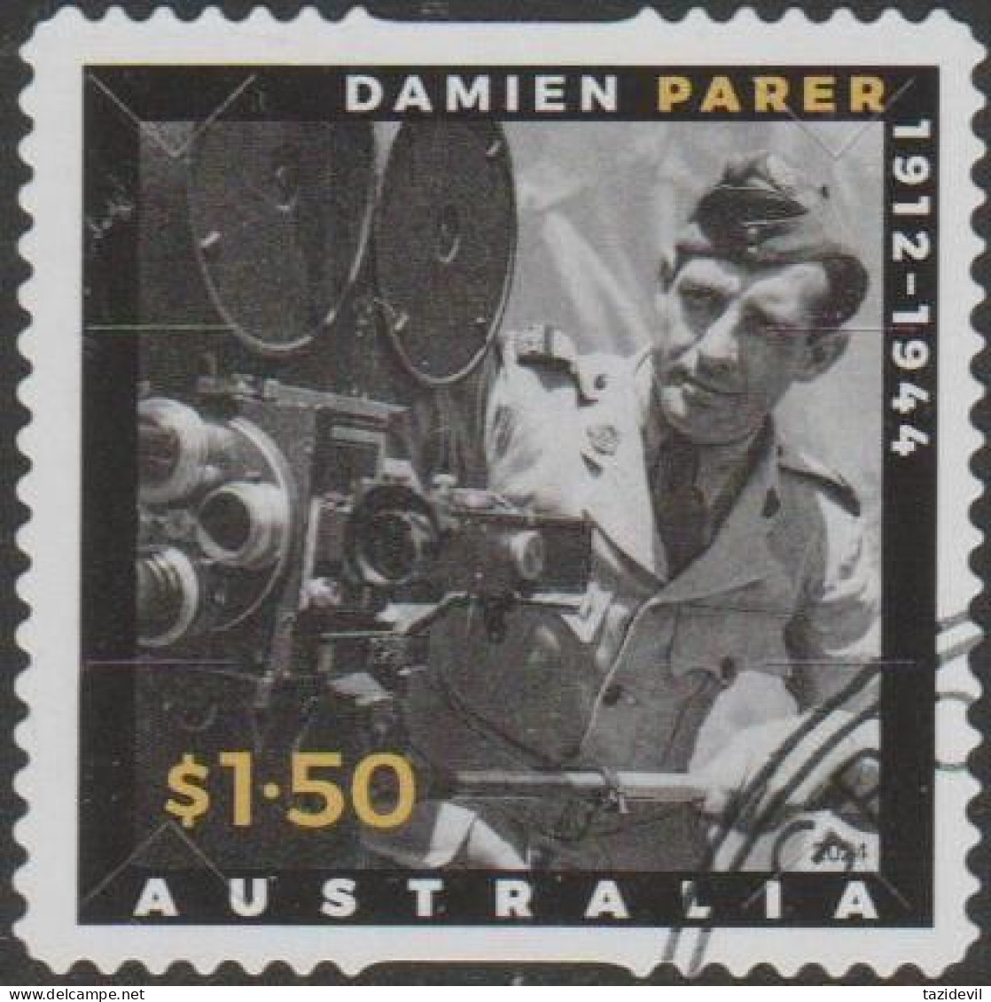 AUSTRALIA - DIE-CUT-USED 2024 $1.50 Anzac Day 2024 - Picturing War - Damien Parer - Oblitérés