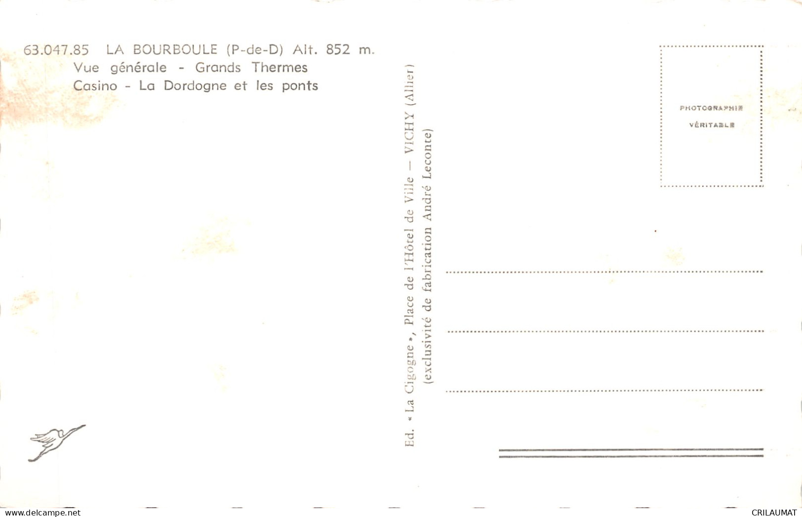 63-LA BOURBOULE-N°5142-A/0217 - La Bourboule