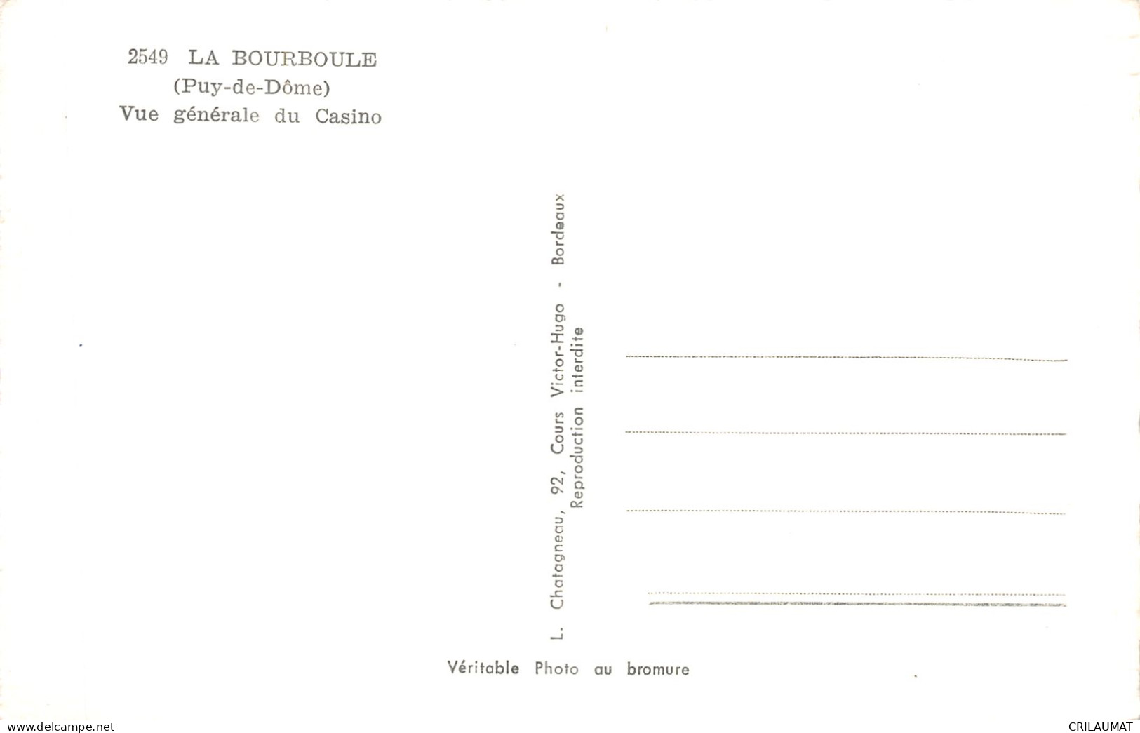 63-LA BOURBOULE-N°5142-A/0221 - La Bourboule