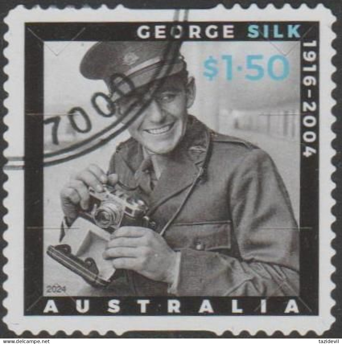 AUSTRALIA - DIE-CUT-USED 2024 $1.50 Anzac Day 2024 - Picturing War - George Silk - Oblitérés