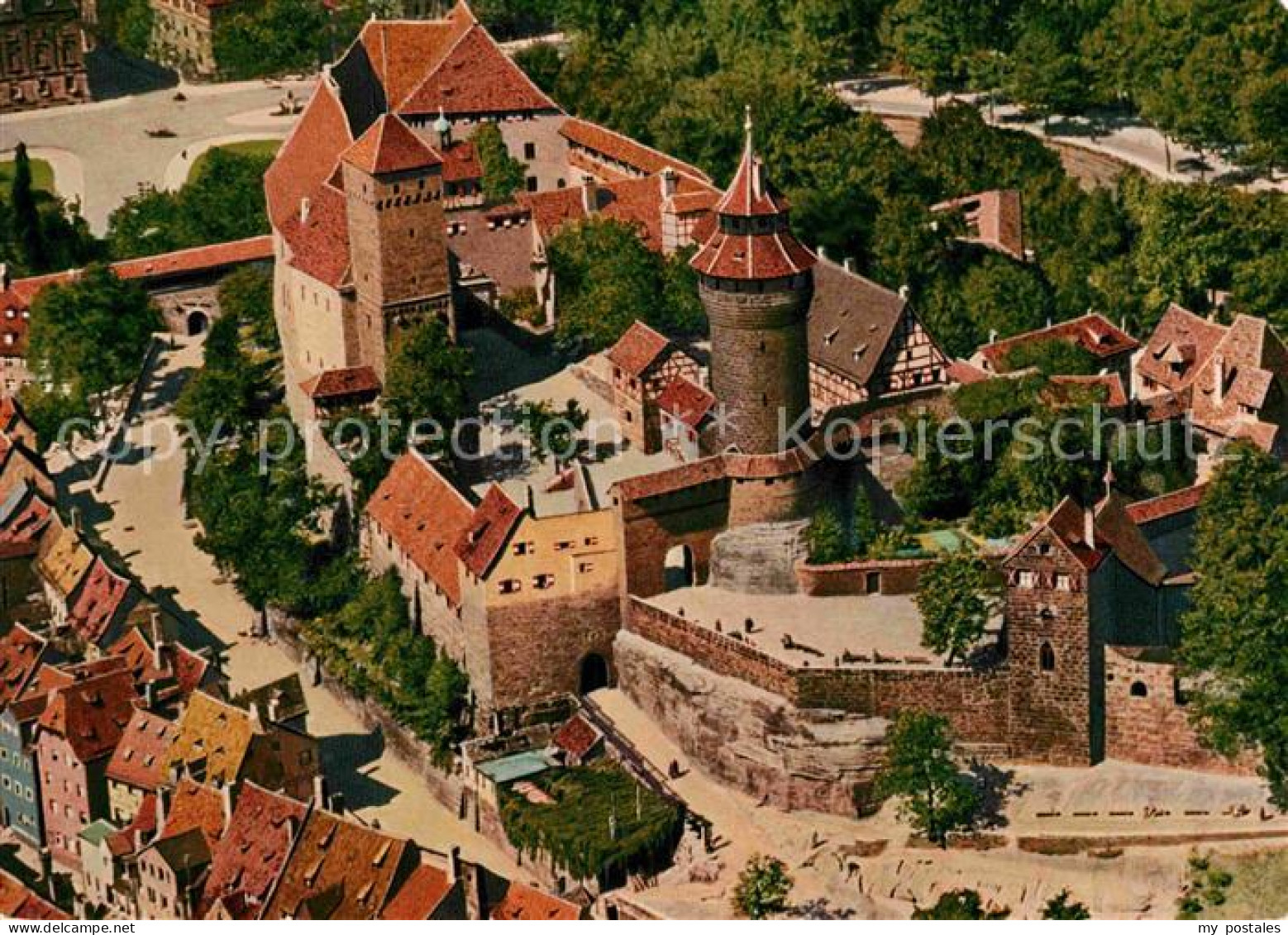 72727725 Nuernberg Fliegeraufnahme Mit Burg Erbauer Kaiser Konrad Der 1. Nuernbe - Nuernberg