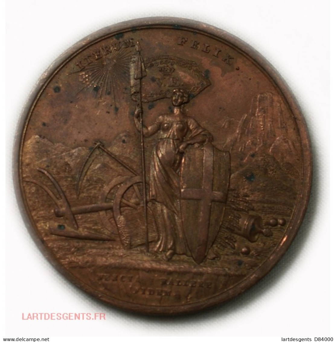 Médaille Italie Retour De Victorio Emanuel à TURIN, XX NOV 1815 -lartdesgents - Firma's