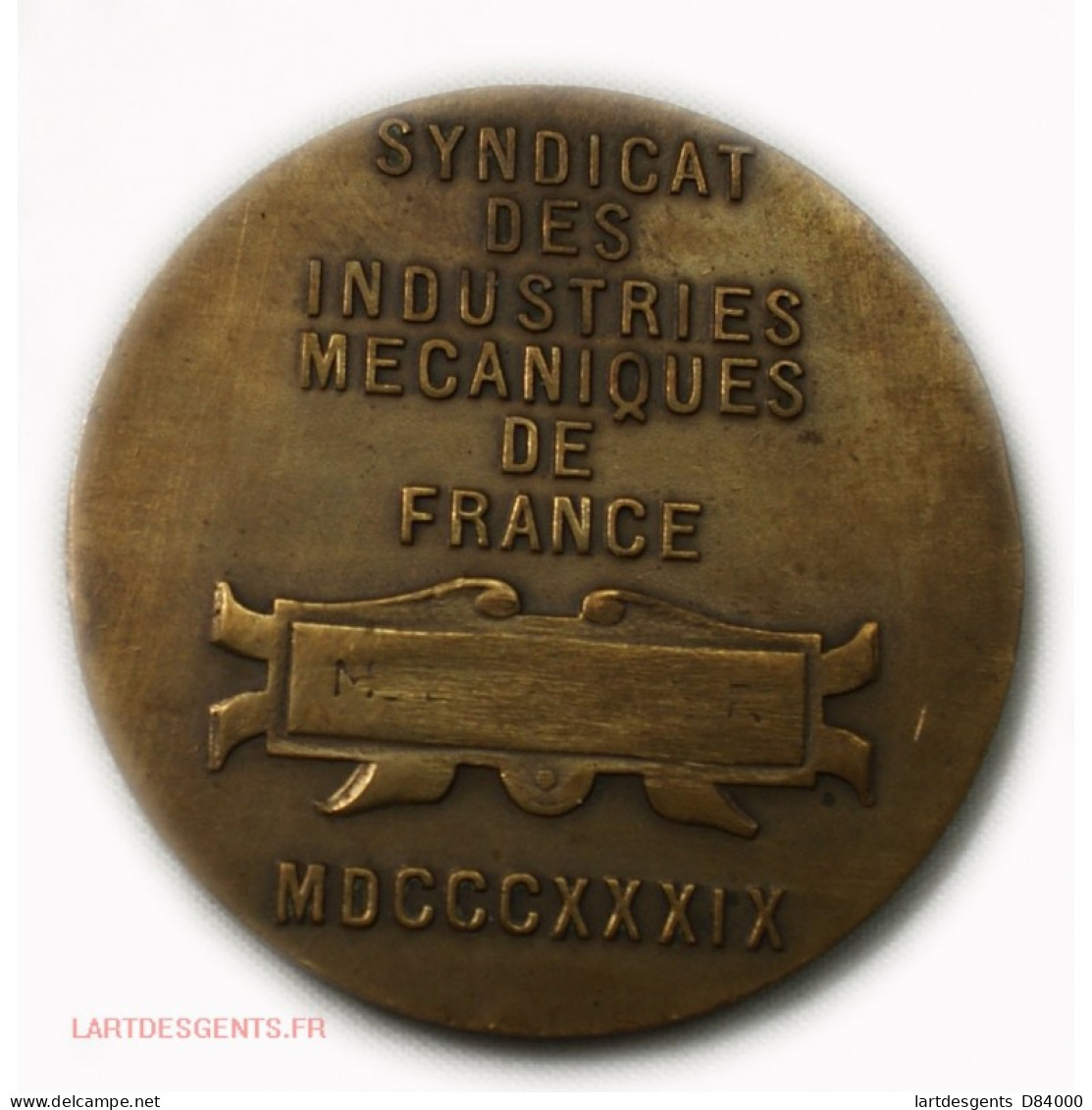 Médaille Denis PAPIN Syndicat Des Ind. Mécaniques De France 1839 Par Daniel DUPUIS - Professionnels / De Société
