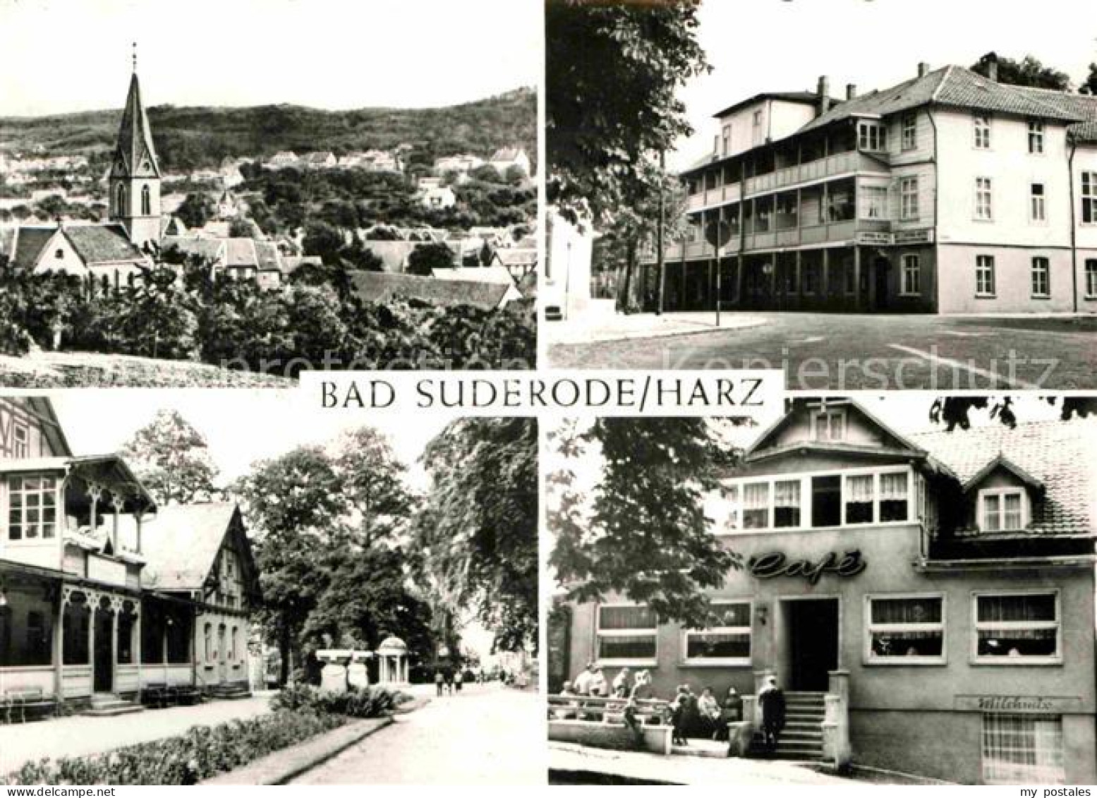 72727468 Bad Suderode Ortsansicht Mit Kirche Central Hotel Kurpromenade Cafe For - Otros & Sin Clasificación