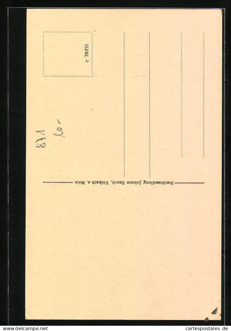 AK Gaibach B. Volkach, Constitutions-Säule Mit Besuchern  - Andere & Zonder Classificatie