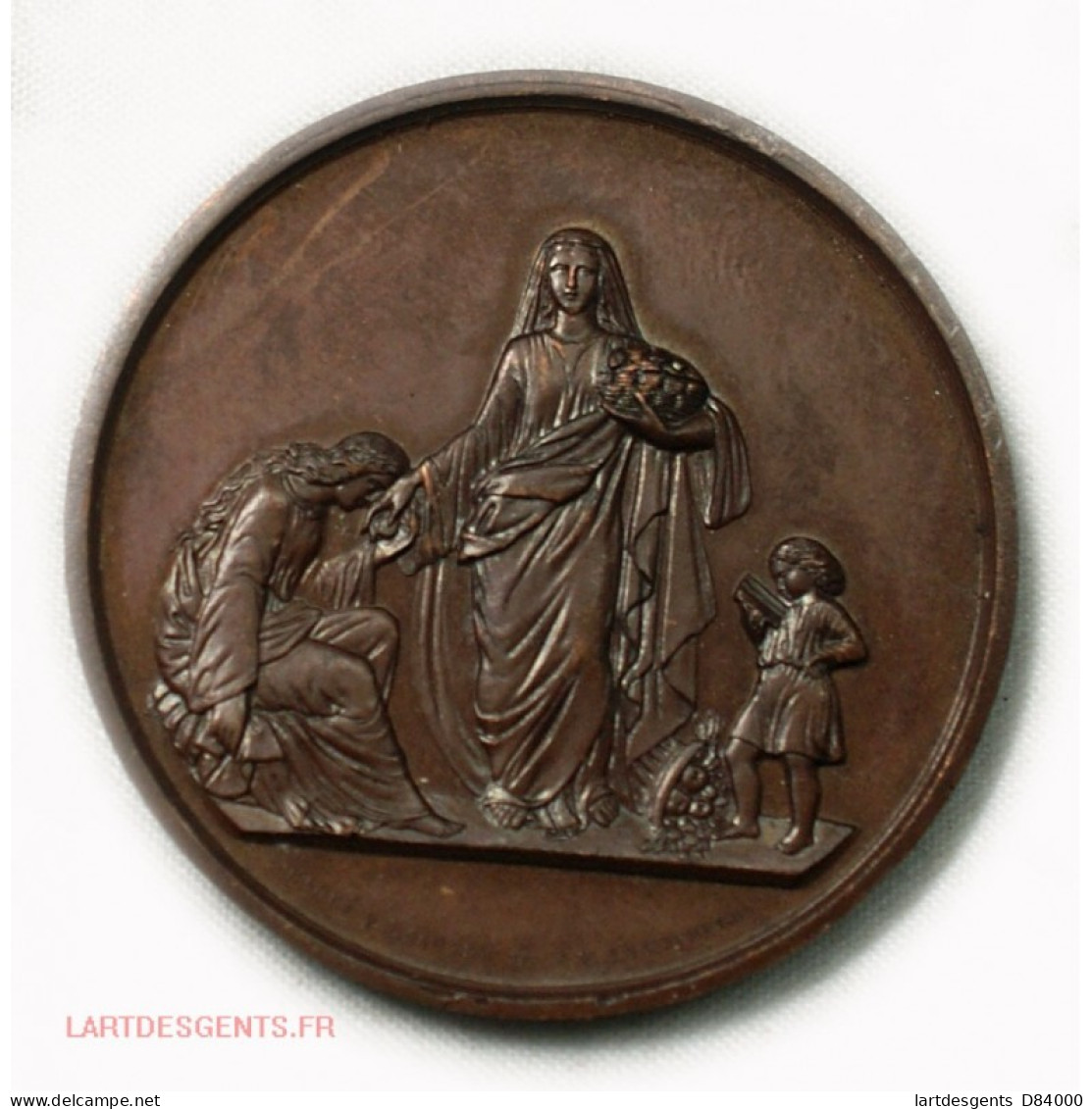 Médaille Quête Pour Les Pauvres 2ème Arrond. Paris 1871-72, Lartdesgents - Professionnels / De Société