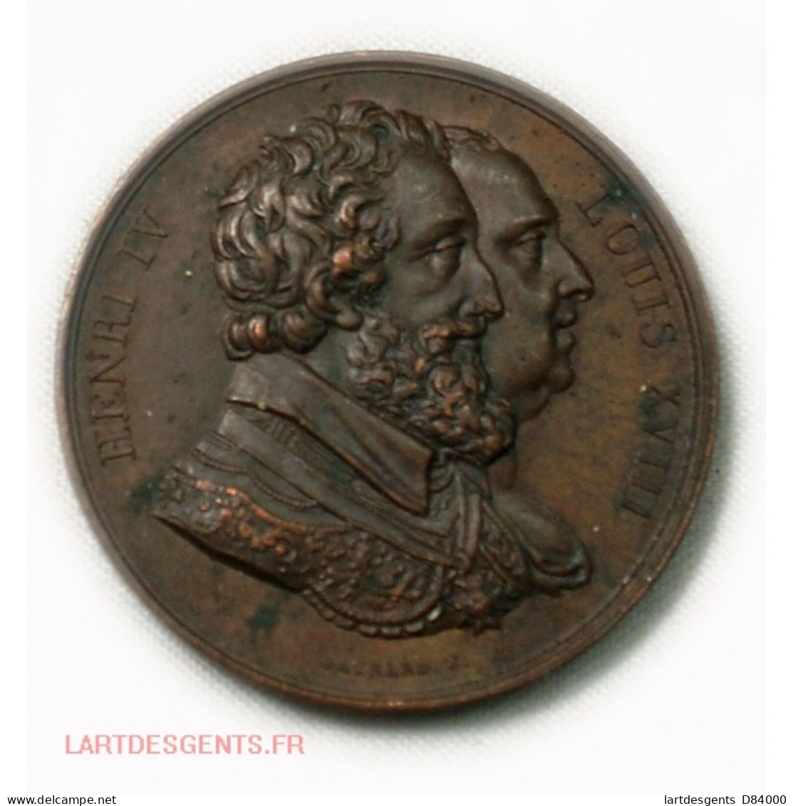Médaille Jeton Henri IV Et Louis XVIII "à Nos Fidèles Sujets" - Professionnels / De Société