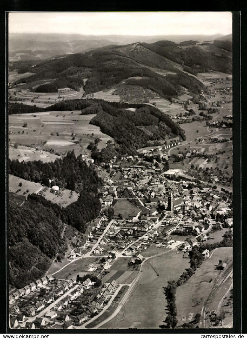 AK Elzach /Schwarzwald, Ortsansicht Vom Flugzeug Aus  - Elzach