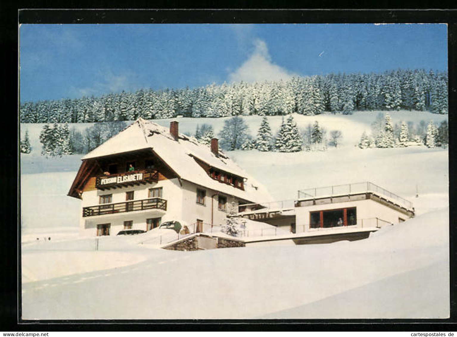 AK Todtnauberg /Schwarzwald, Pension Elisabeth Im Winter  - Todtnau