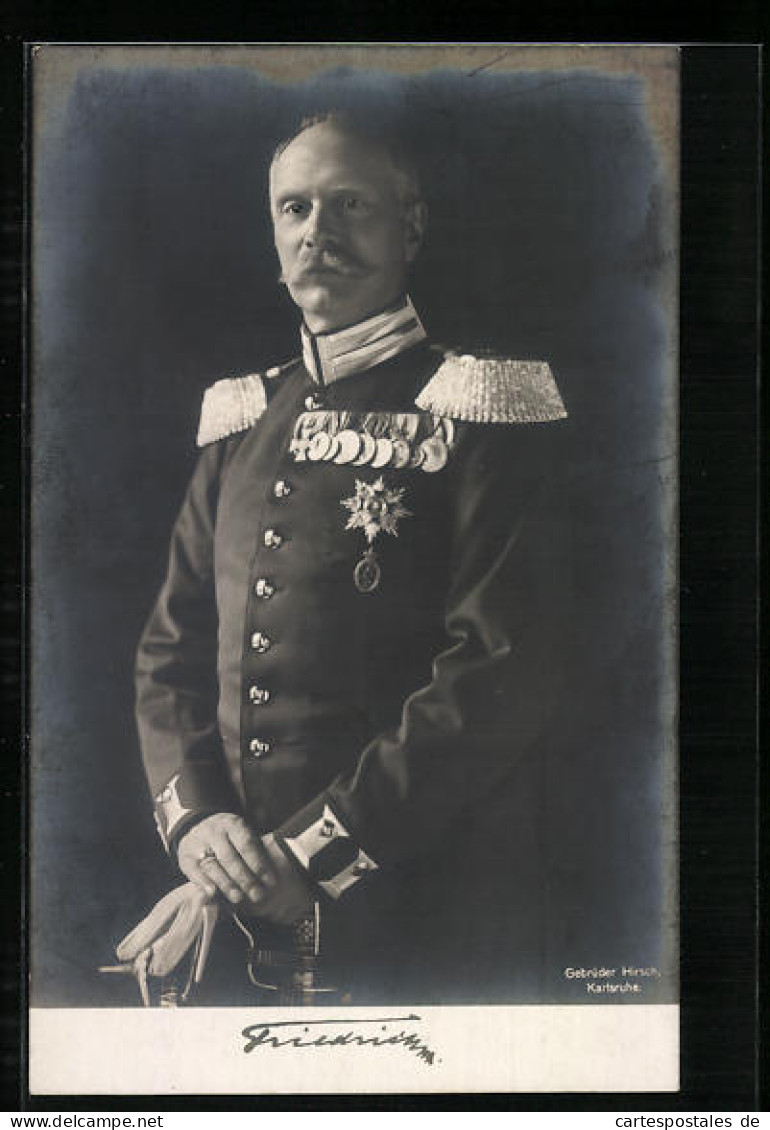 AK Friedrich Von Baden In Uniform  - Familles Royales