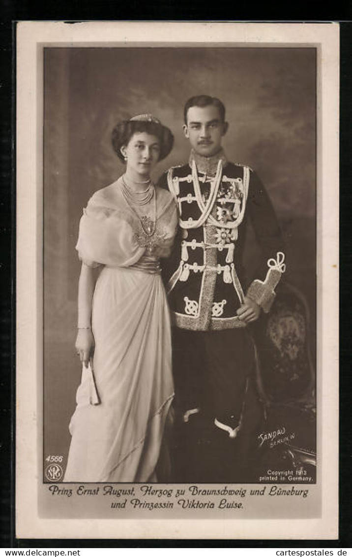 AK Ernst August Herzog Von Braunschweig Und Prinzessin Viktoria Luise  - Familles Royales