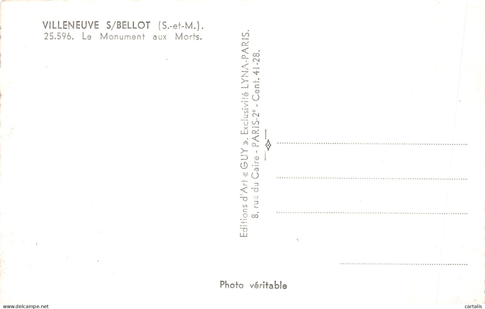 77-VILLENEUVE SUR BELLOT-N°4194-G/0283 - Sonstige & Ohne Zuordnung