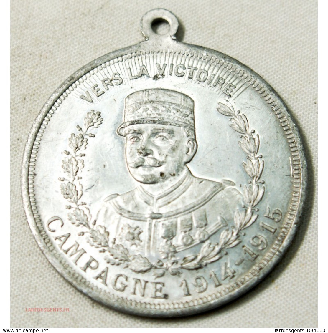 Médaille Vers La Victoire Campagne 1914-1915 Joffre Cette Mascotte - Firma's