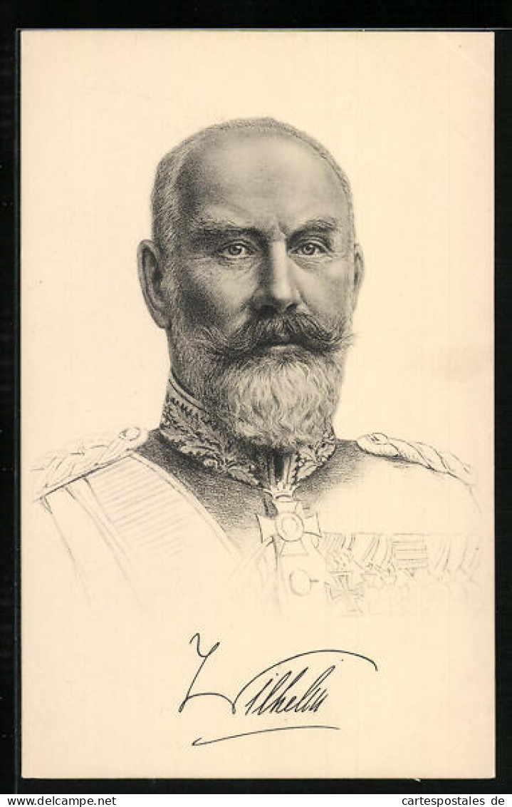 AK Porträt König Wilhelm II. Von Württemberg  - Königshäuser