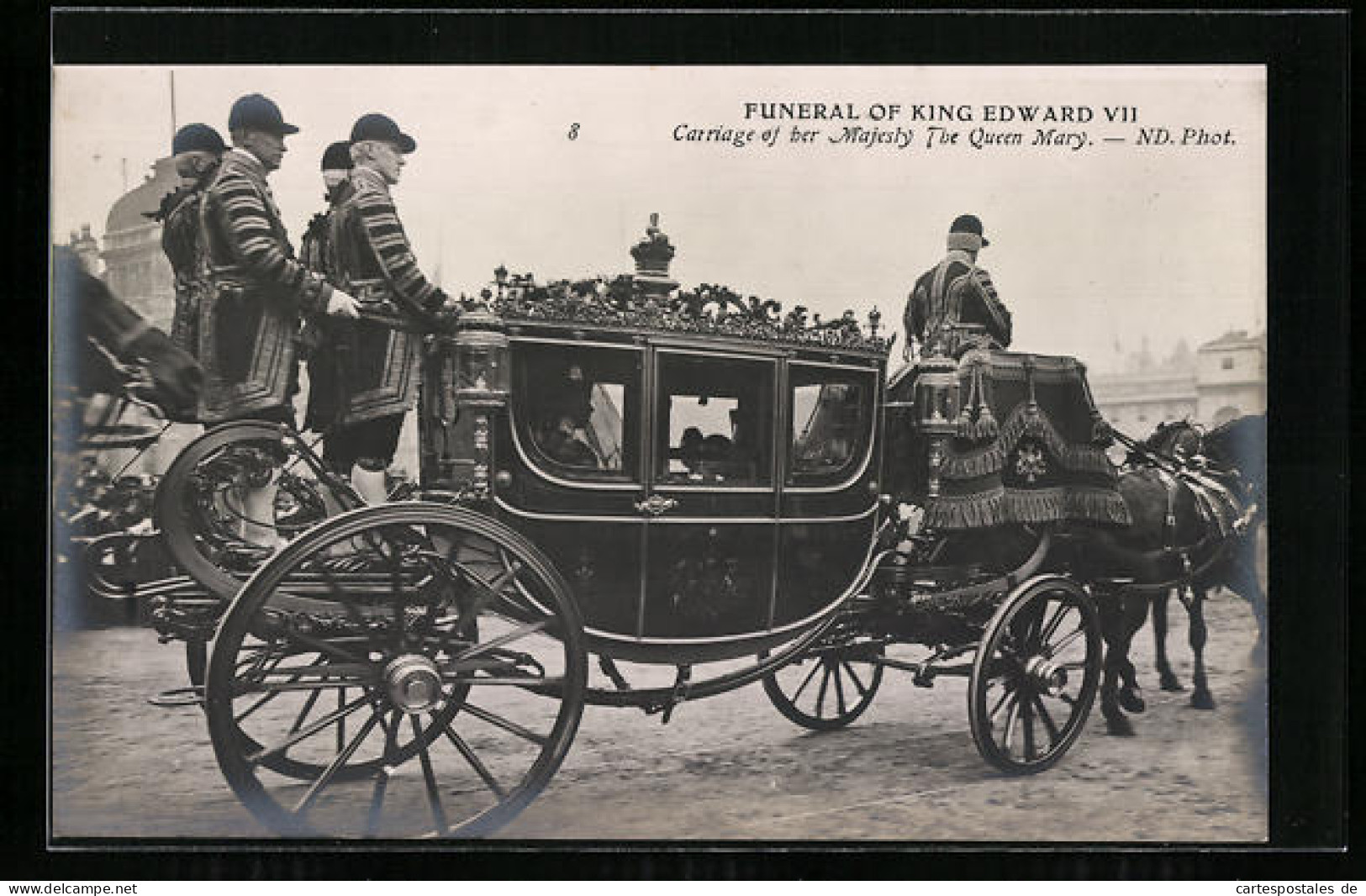 Pc London, Funeral Of King Edward VII, Carriage Of Her Majesty The Queen Mary  - Familias Reales