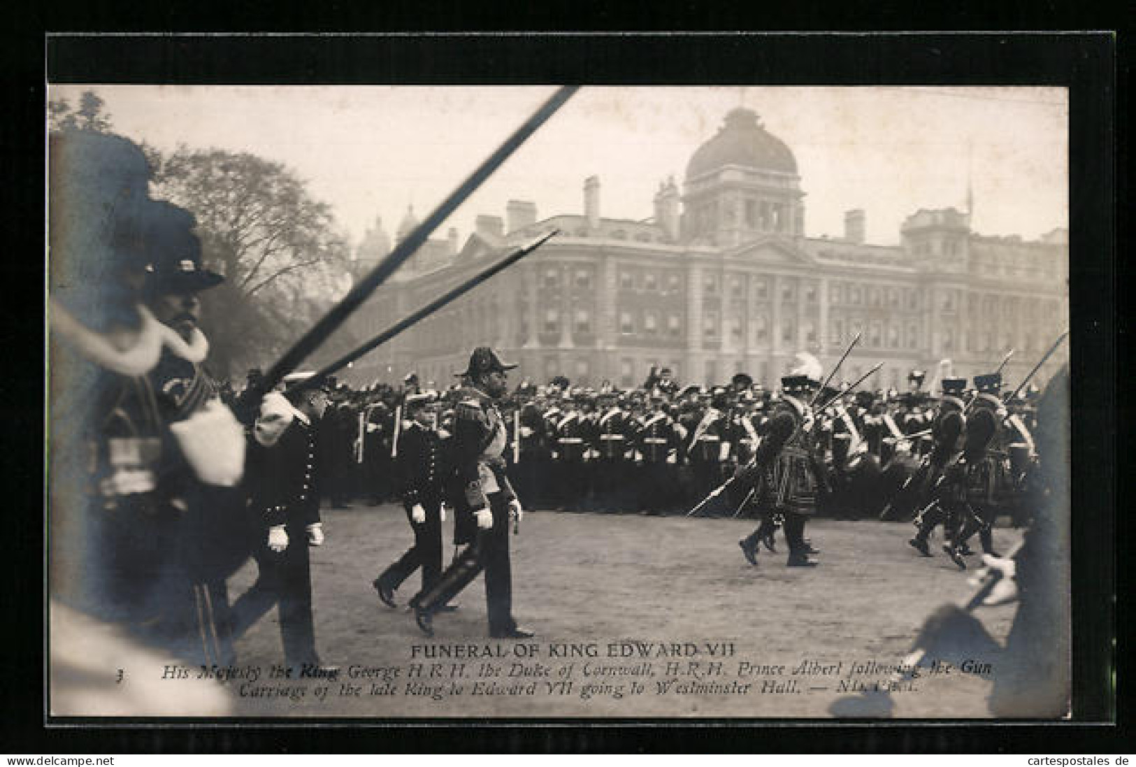 Pc London, Funeral Of King Edward VII, King George And Prince Albert Following The Gun Carriage  - Familias Reales