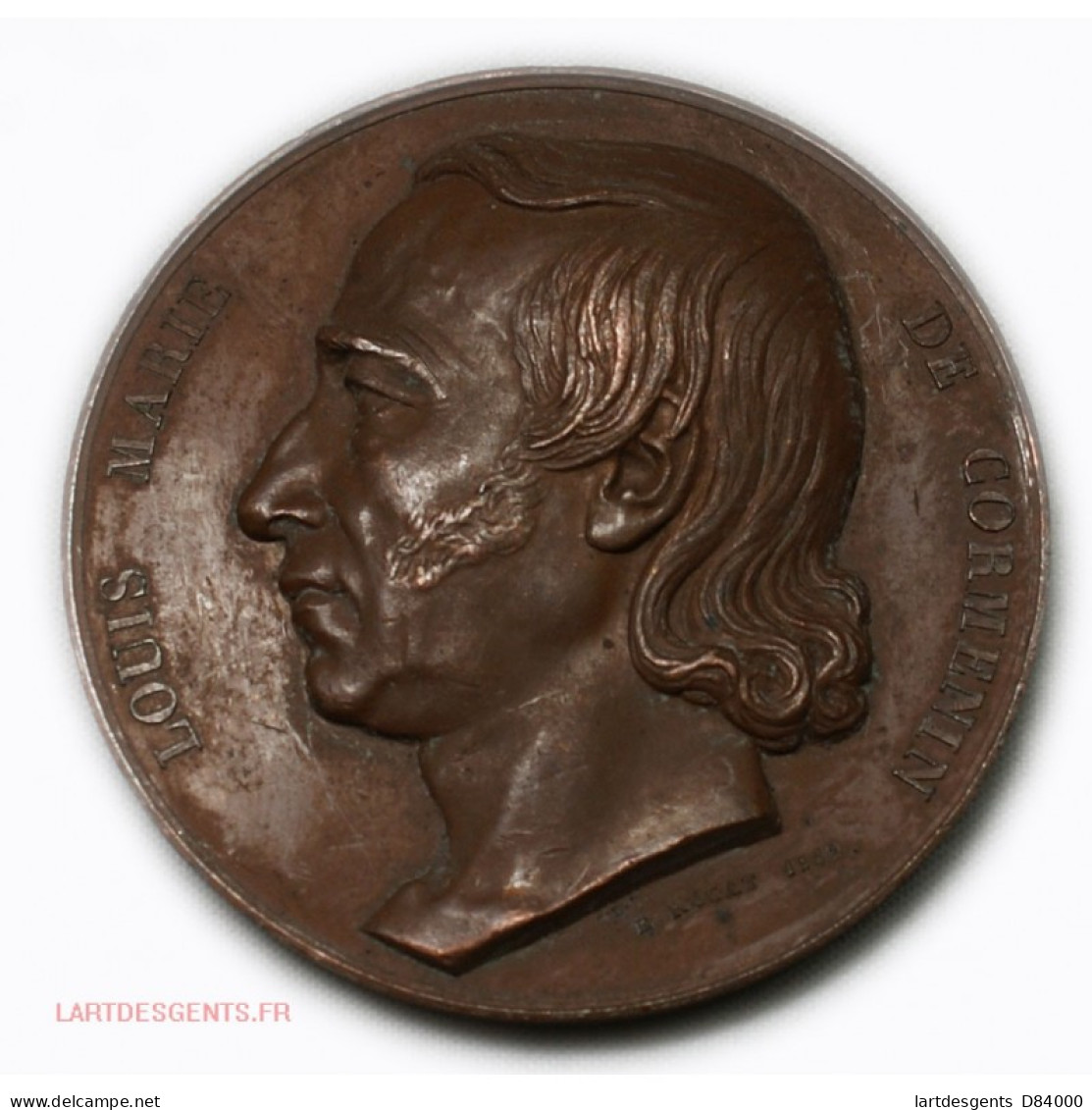 Médaille Louis Marie DE CORMENIN Par E. ROGAT 1842 - Professionali / Di Società