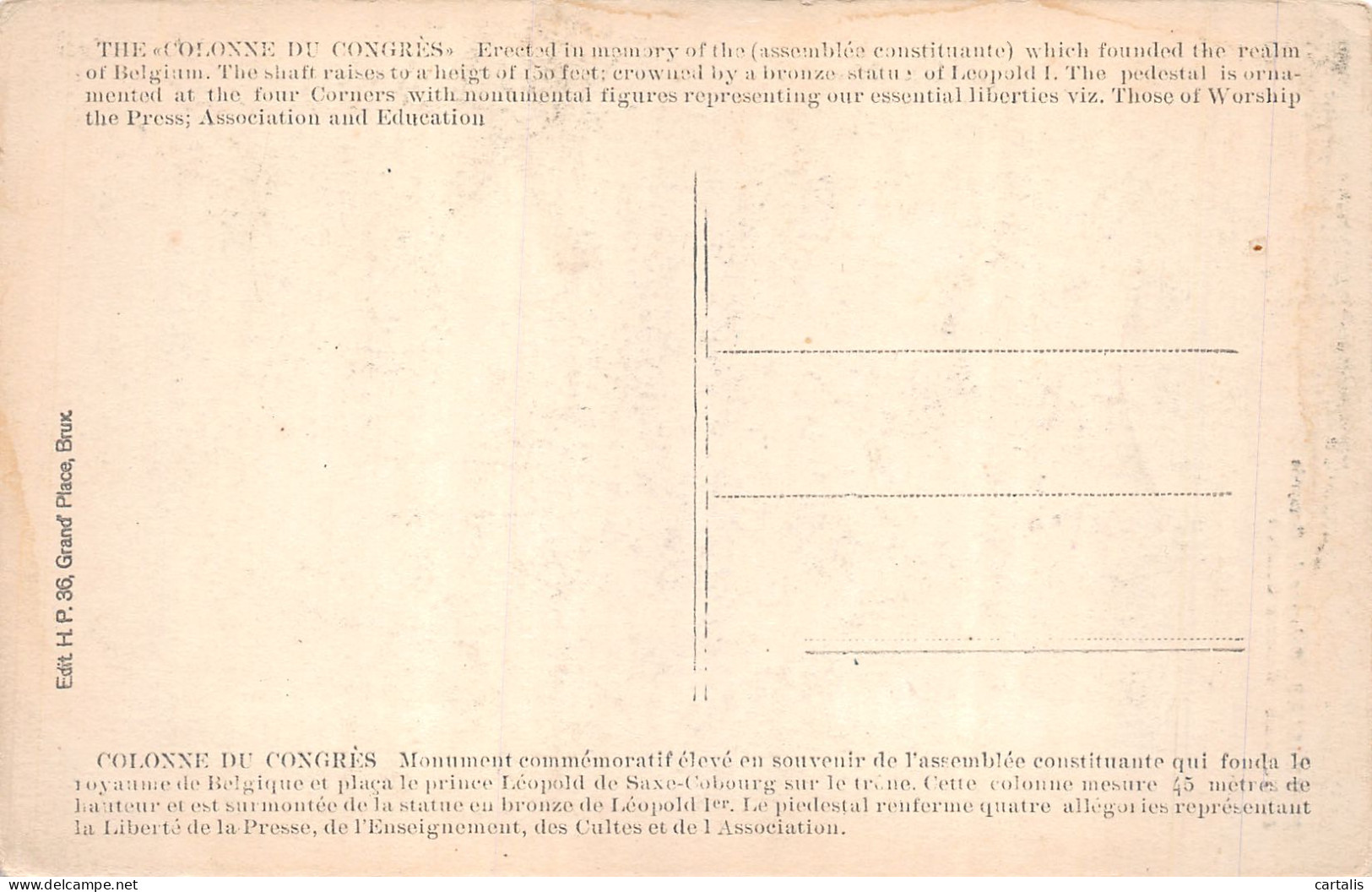 ET-BELGIQUES BRUXELLES-N°4194-E/0325 - Andere & Zonder Classificatie