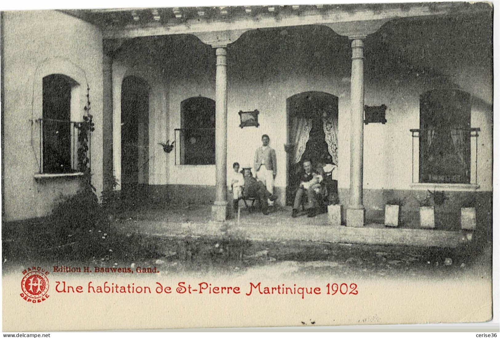 Une Habitation De St-Pierre Martinique 1902 Circulée - Autres & Non Classés