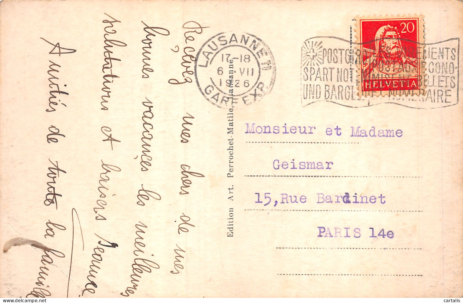 ET-SUISSE LAUSANNE-N°4194-H/0127 - Other & Unclassified