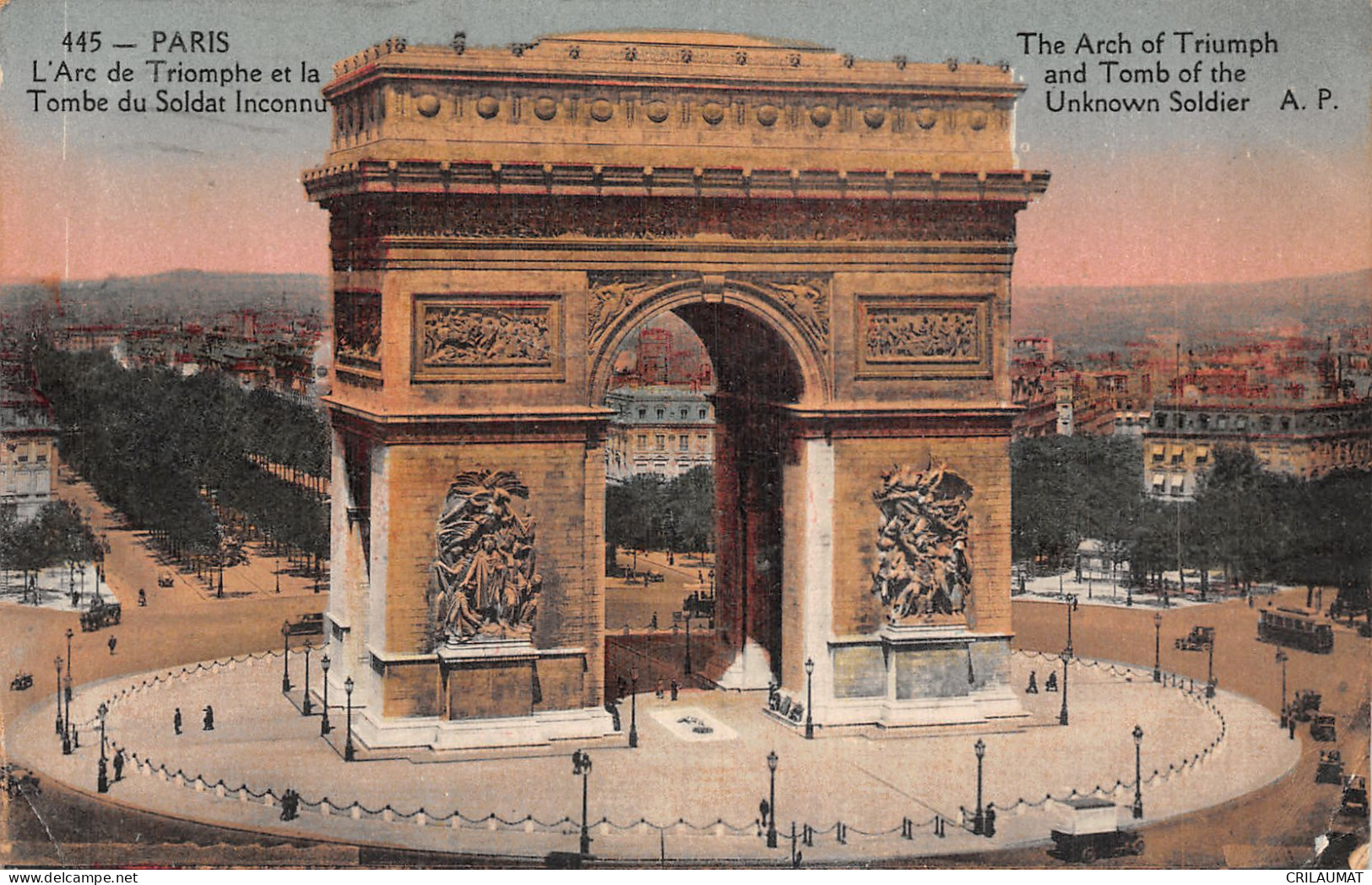 75-PARIS ARC DE TRIOMPHE-N°5143-B/0009 - Triumphbogen