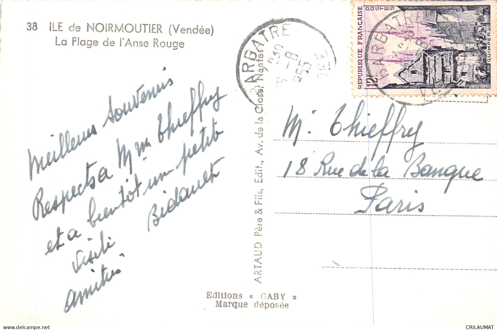 85-ILE DE NOIRMOUTIER PLAGE DE L ANSE ROUGE-N°5143-A/0233 - Ile De Noirmoutier