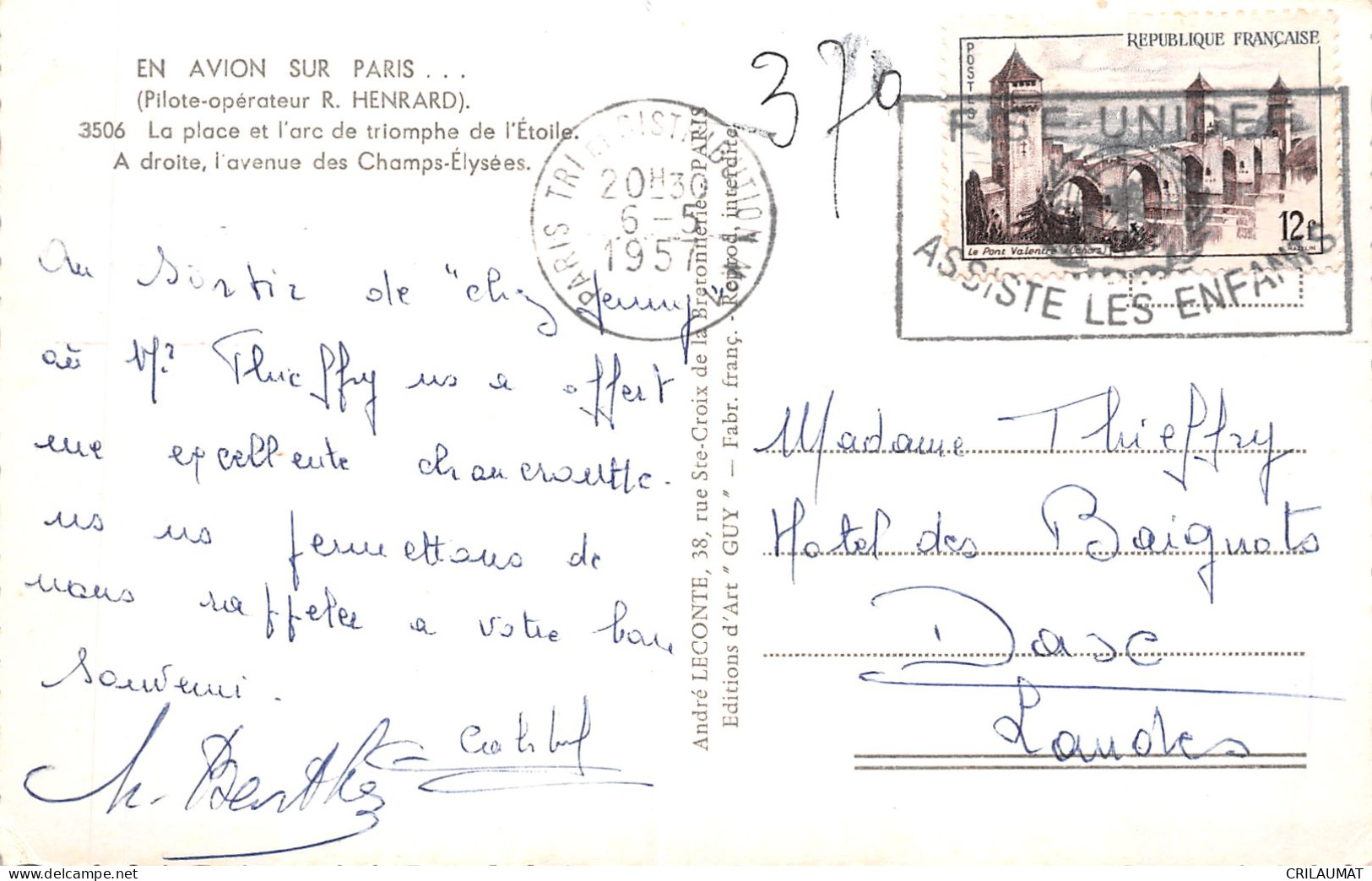 75-PARIS ARC DE TRIOMPHE-N°5143-A/0229 - Arc De Triomphe