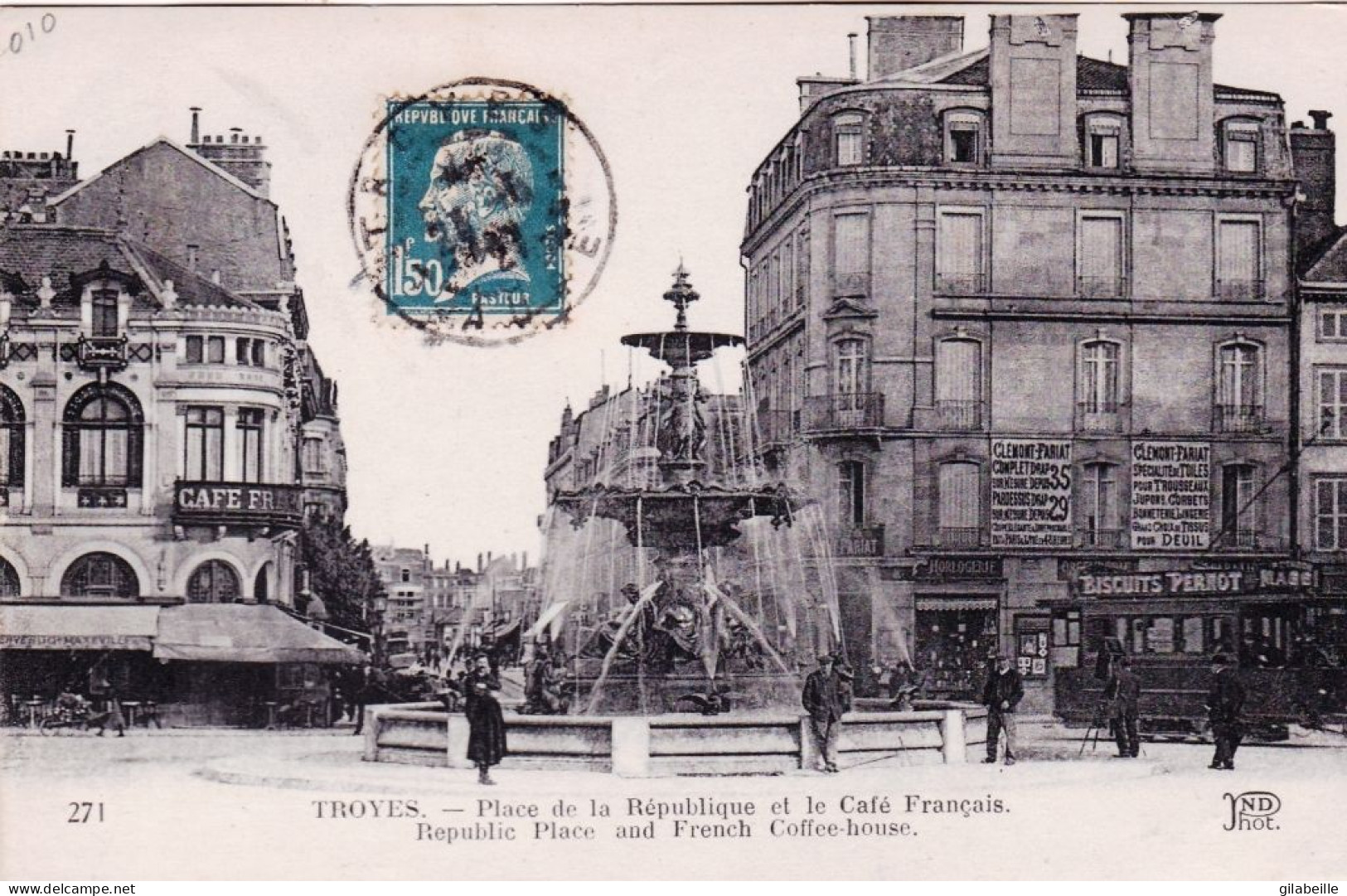 10 - Aube -  TROYES - Place De La Republique Et Le Café Francais - Troyes