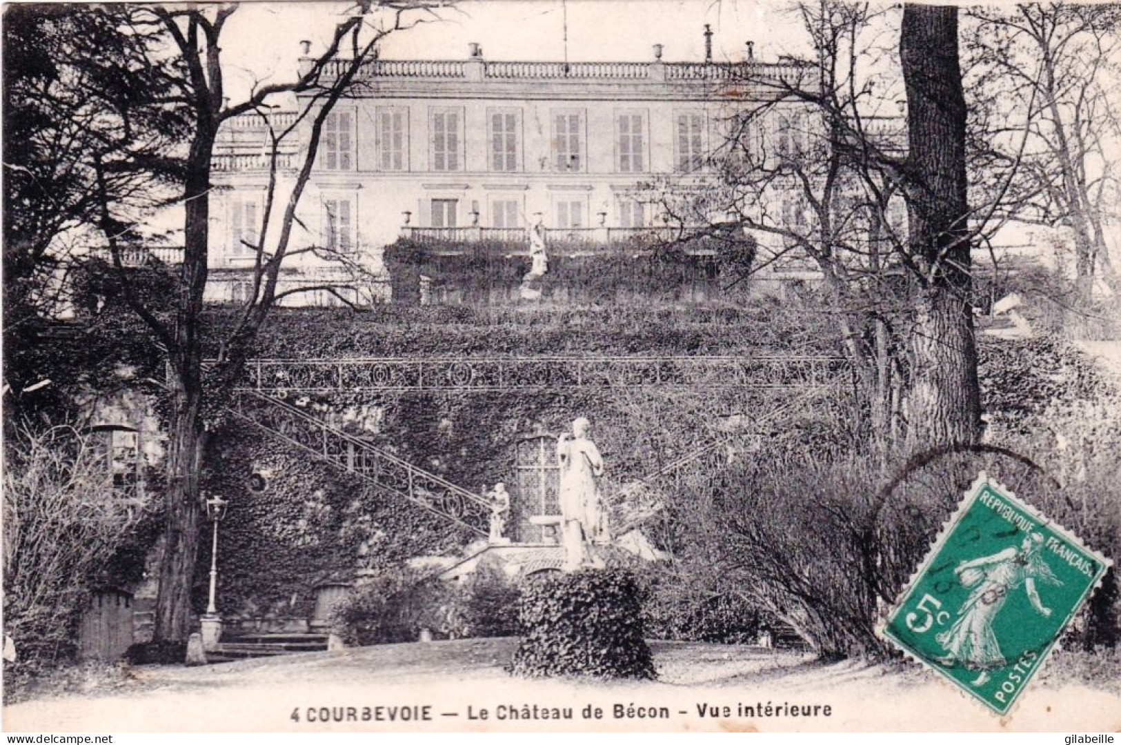 92 - Haut De Seine -  COURBEVOIE - Le Chateau De Becon - Vue Interieure - Courbevoie