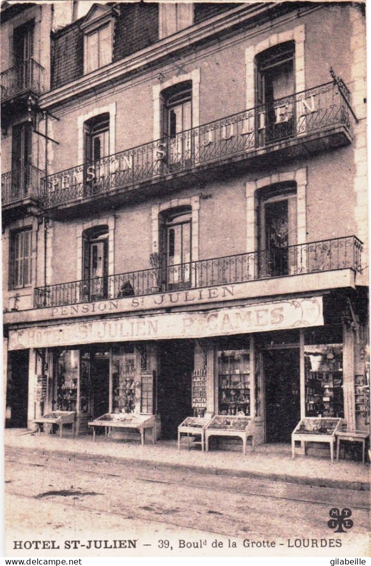 65 - Hautes Pyrenees -  LOURDES - Hotel Saint Julien - 39 Boulevard De La Grotte - Lourdes