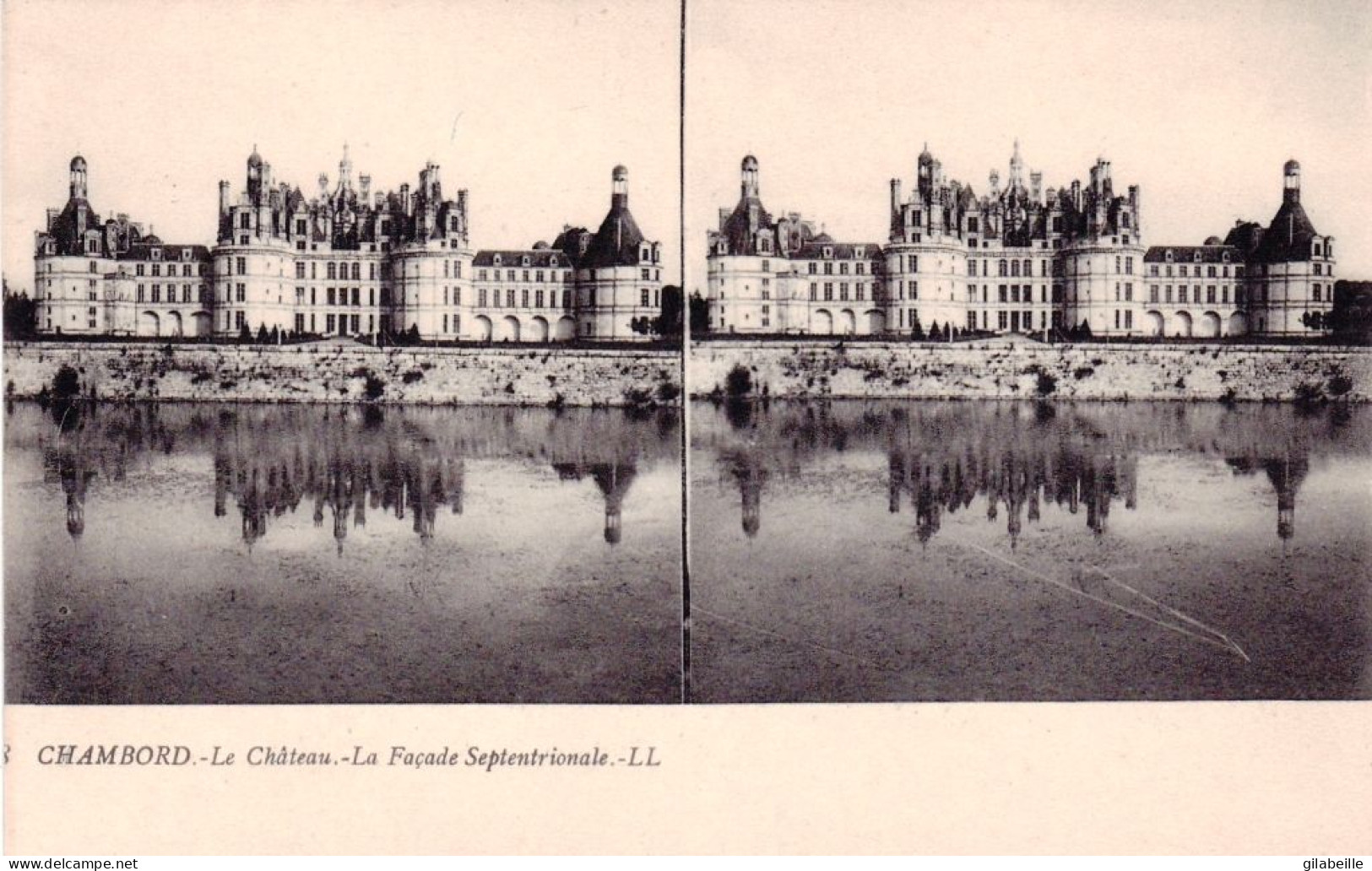 41 - Loir Et Cher - CHAMBORD - Le Chateau - Facade Septentrionale - Carte Stereoscopique - Chambord