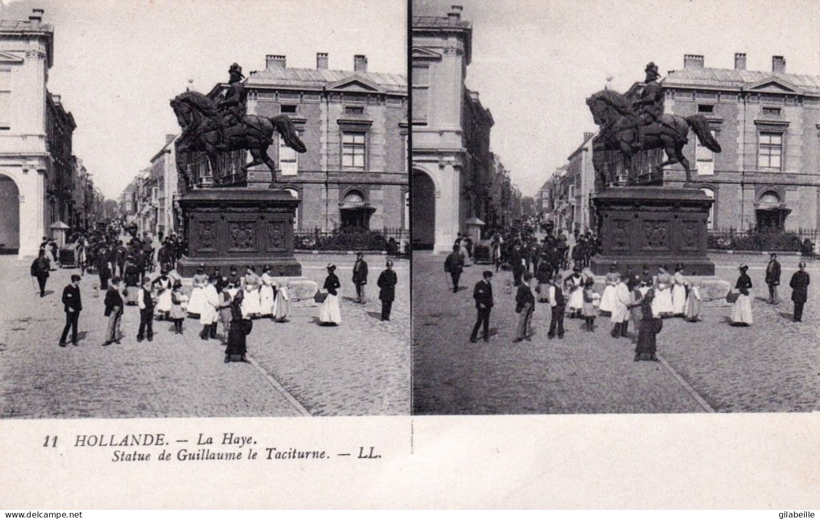 Nederland -LA HAYE - Statue De Guillaume Le Taciturne - DEN HAAG - Standbeeld Van Willem De Zwijger  -  Stereoscopique - Den Haag ('s-Gravenhage)