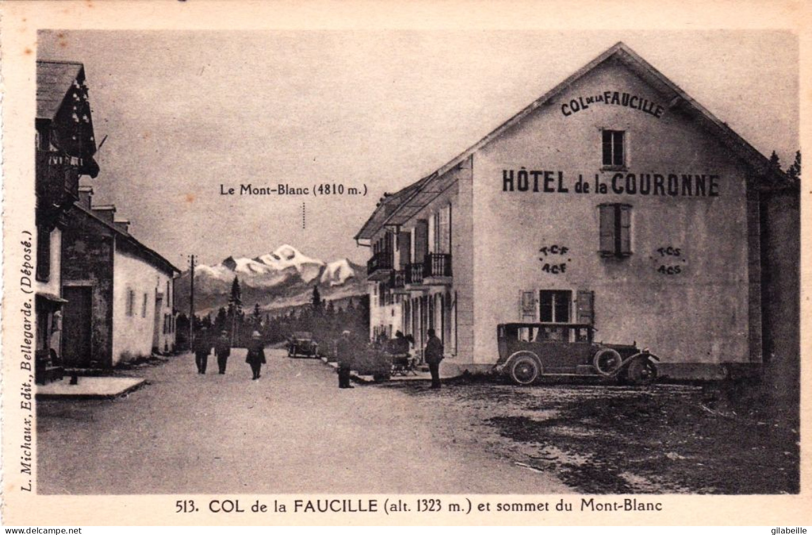 01 - Ain -  Col De La Faucille Et Sommet Du Mont Blanc - Hotel De La Couronne - Ohne Zuordnung
