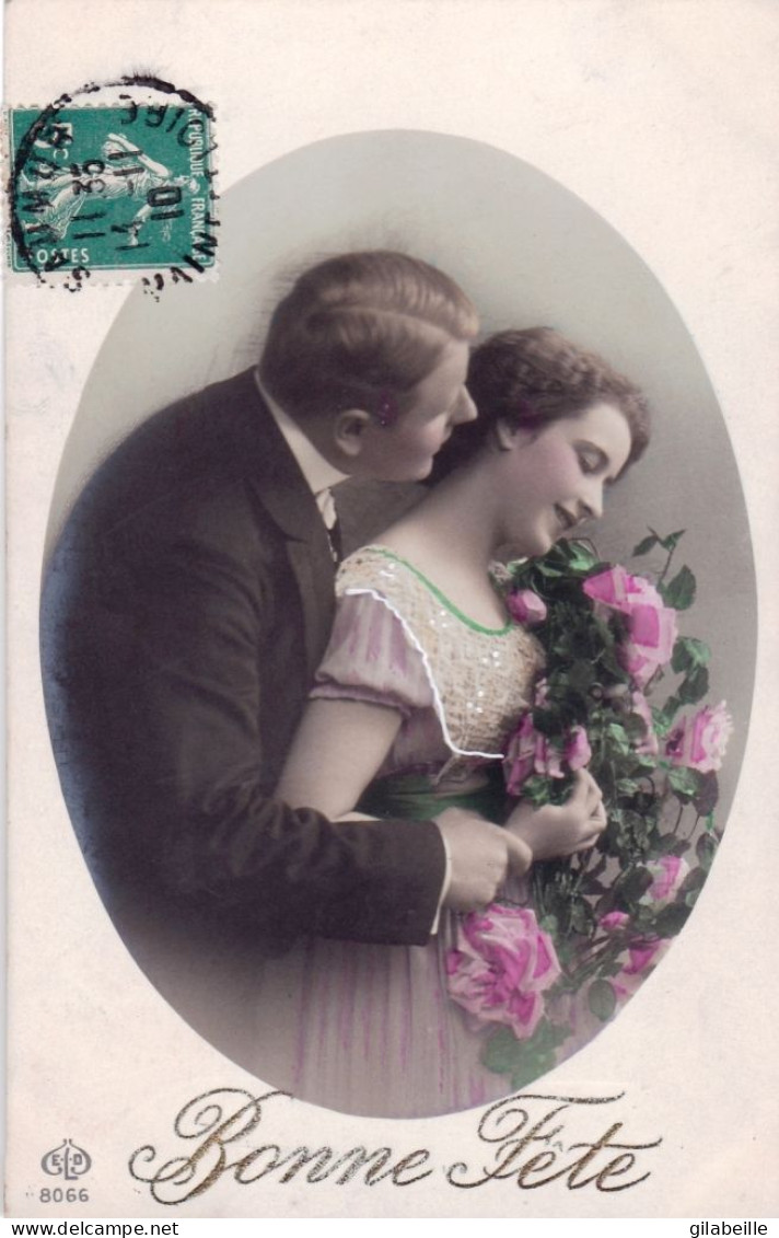 Carte Fantaisie -  BONNE FETE - Les Amoureux  1910 - Sonstige & Ohne Zuordnung