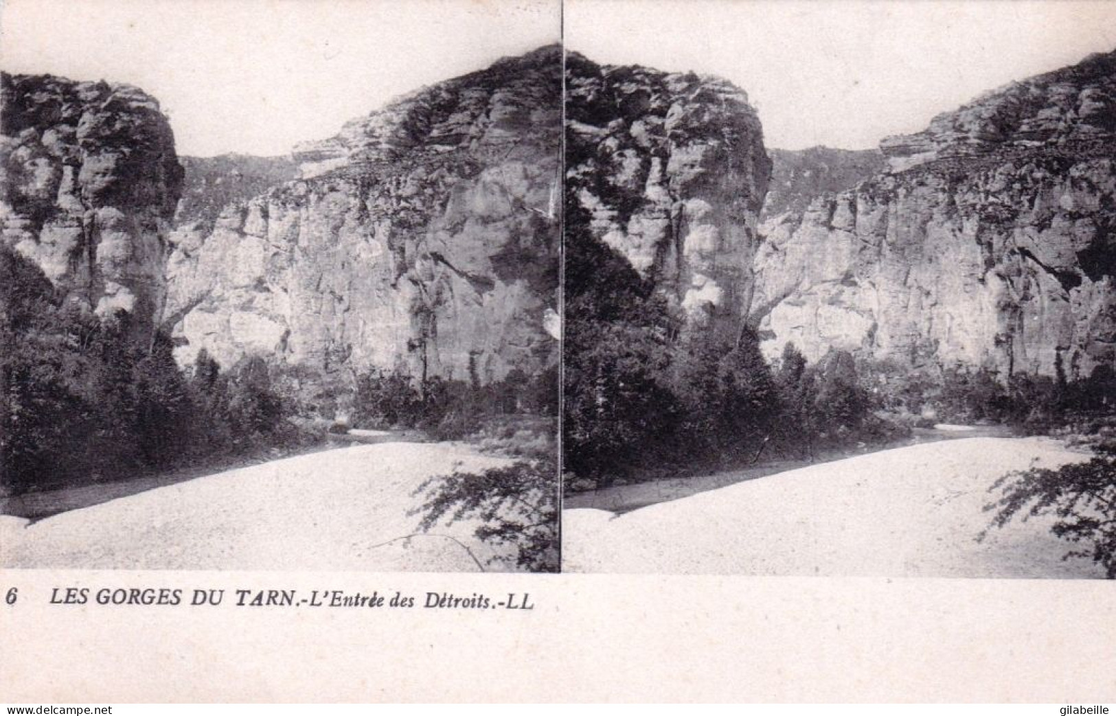 48 - Lozere - Les Gorges Du Tarn - L Entrée Des Detroits -   Carte Stereoscopique - Gorges Du Tarn