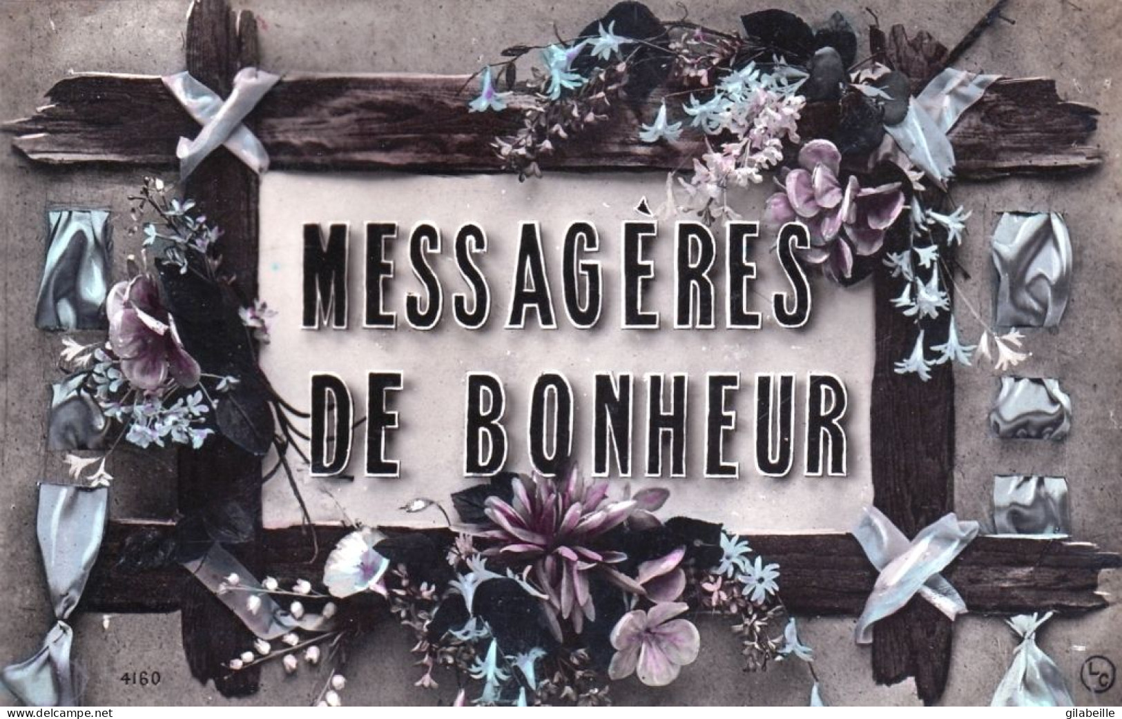 Carte Fantaisie -  Messageres De Bonheur - Andere & Zonder Classificatie