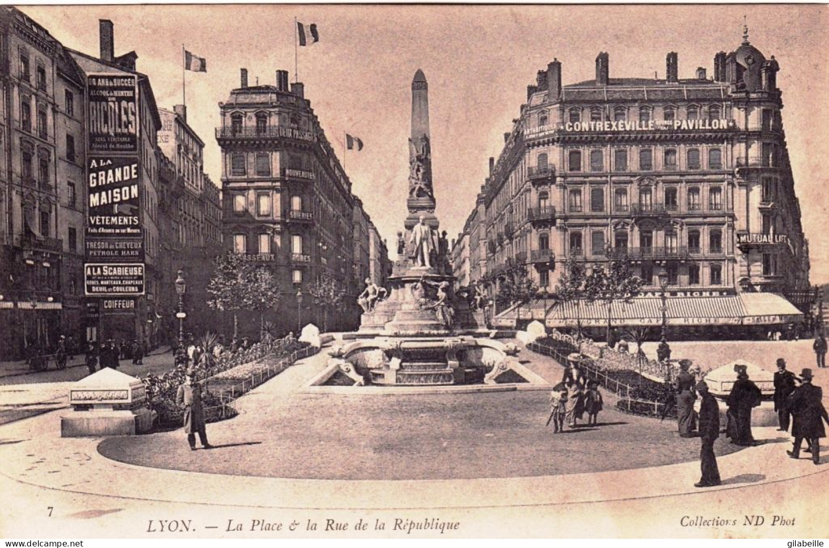 69 - LYON -   La Place Et La Rue De La République - Sonstige & Ohne Zuordnung