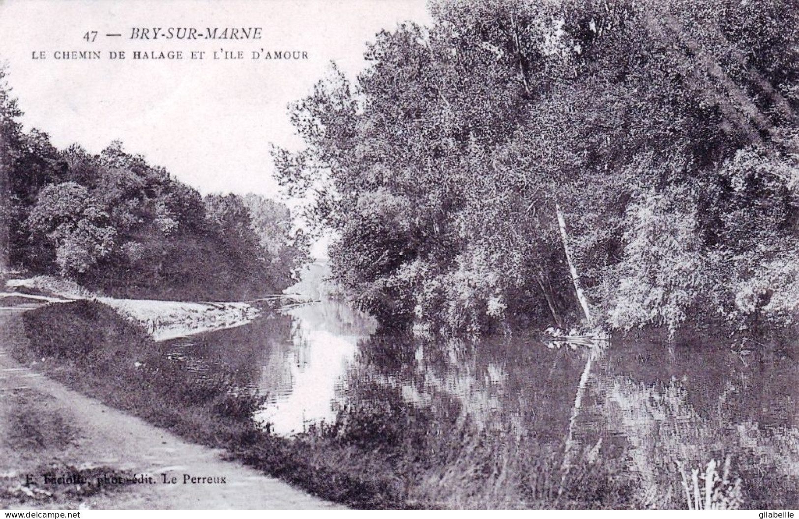 94 - Val De Marne -  BRY Sur MARNE - Le Chemin De Halage Et L Ile D Amour - Bry Sur Marne